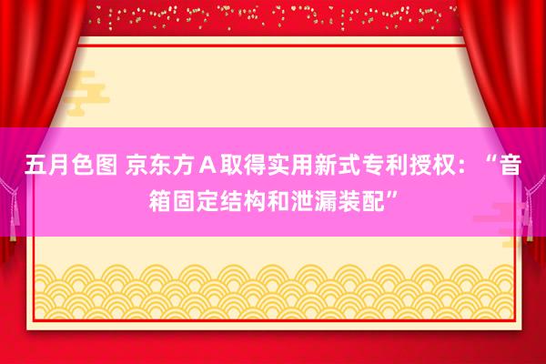 五月色图 京东方Ａ取得实用新式专利授权：“音箱固定结构和泄漏装配”
