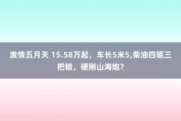 激情五月天 15.58万起，车长5米5，柴油四驱三把锁，硬刚山海炮？