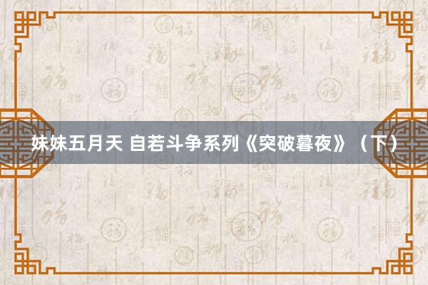 妹妹五月天 自若斗争系列《突破暮夜》（下）